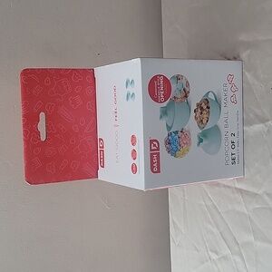 DASH Popcorn Ball Maker - Aqua - Set of 2/Easy Grip Handle/Brand New In Box